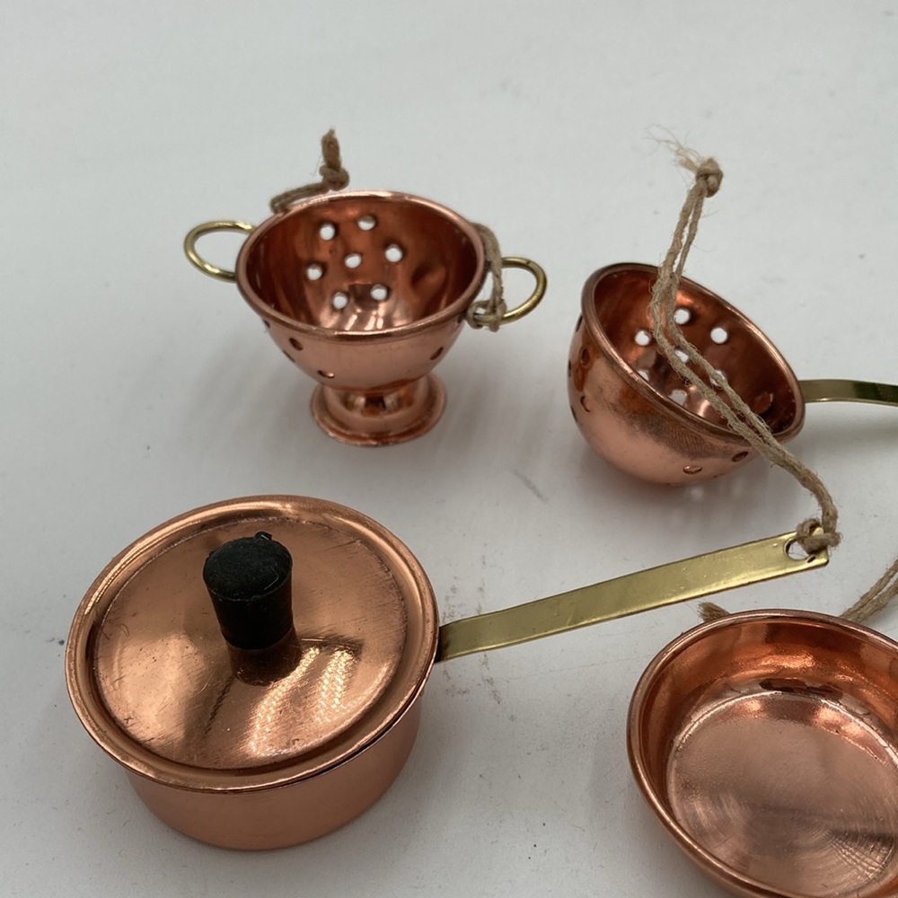 Miniature Copper Cookware Ornaments - Picture 5 of 7